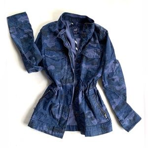 Gap Blue Camouflage Jacket
